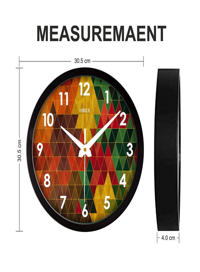 OREX Wall Clocks for Home, Living Room, Bedroom, Kitchen, Office, Kidsroom, Shop(Tringle Design) - Image 3